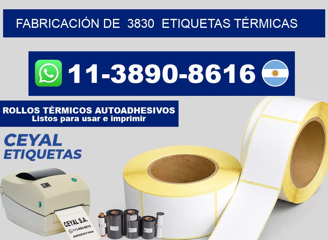 FABRICACIÓN DE  3830  ETIQUETAS TÉRMICAS