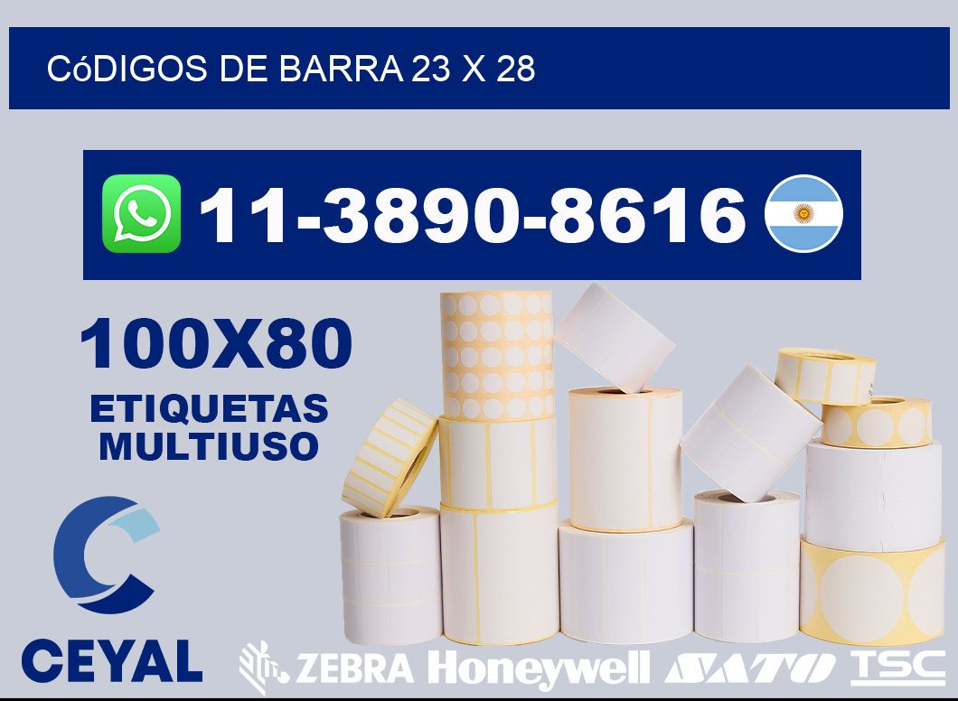 códigos de barra 23 x 28