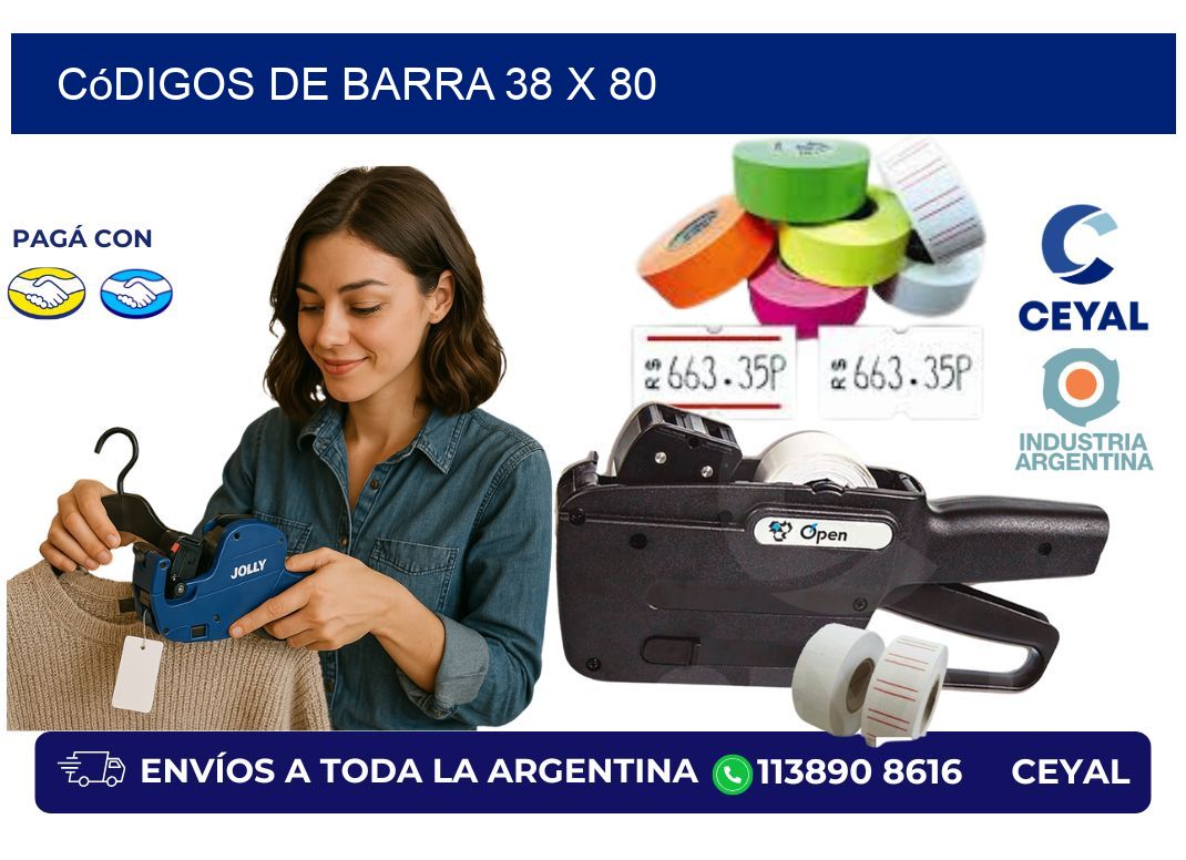 códigos de barra 38 x 80