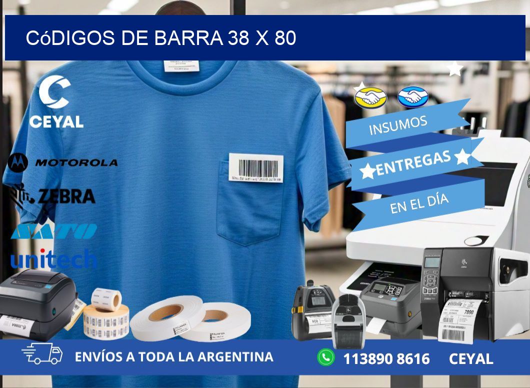códigos de barra 38 x 80