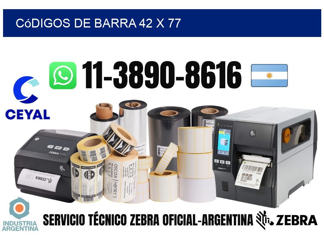 códigos de barra 42 x 77