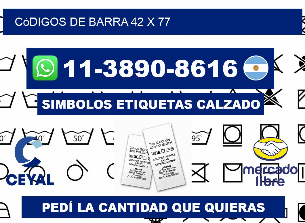 códigos de barra 42 x 77