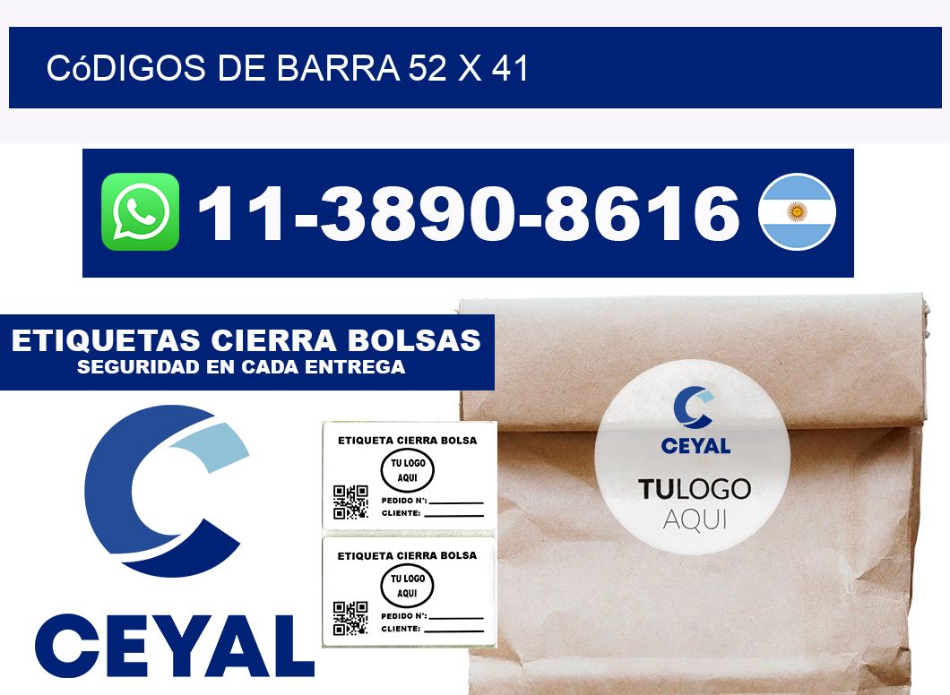 códigos de barra 52 x 41