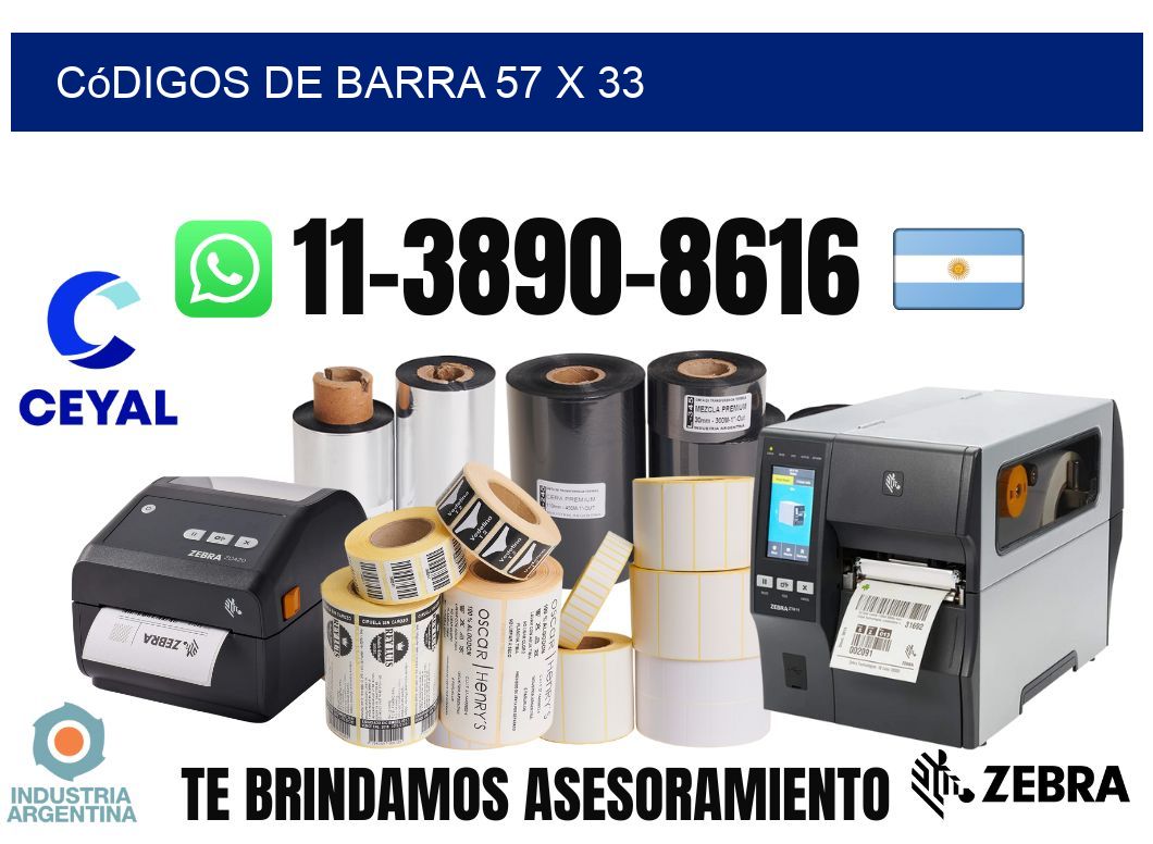 códigos de barra 57 x 33