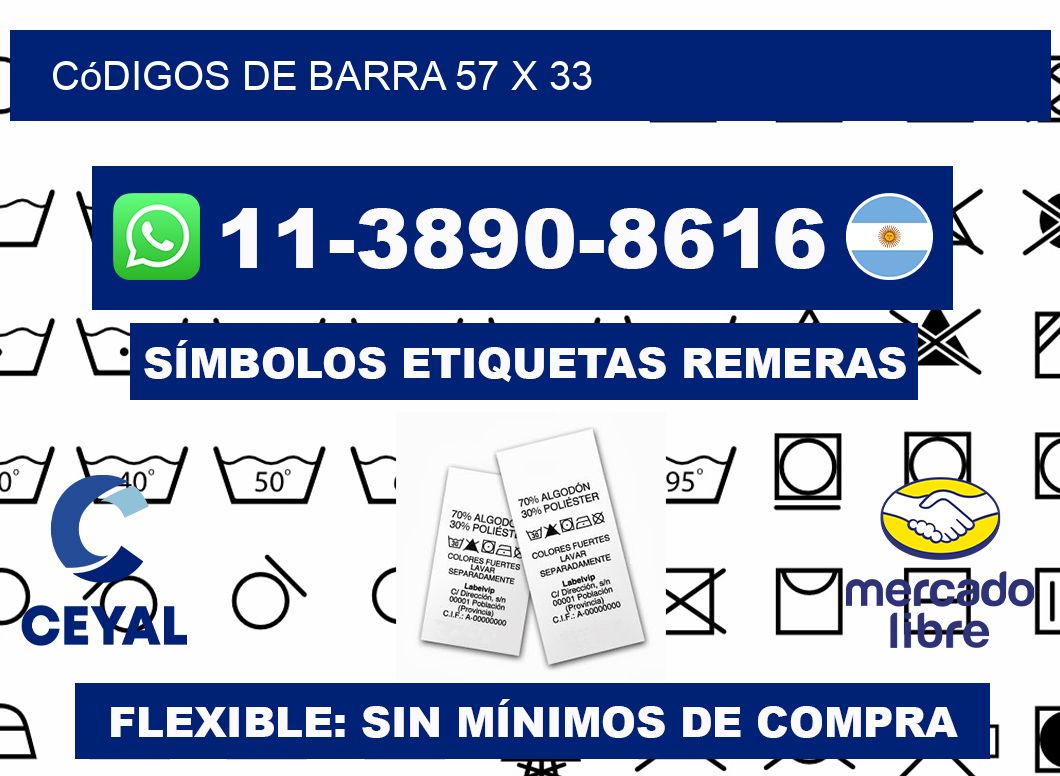 códigos de barra 57 x 33