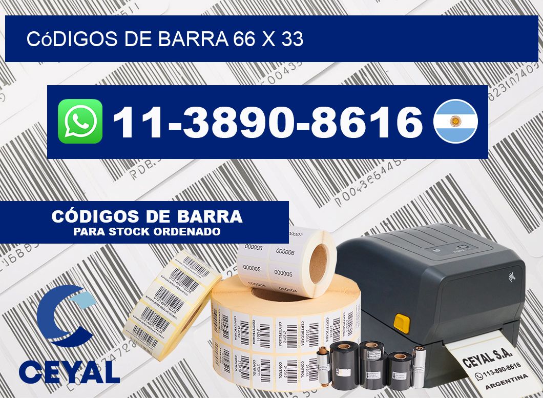 códigos de barra 66 x 33