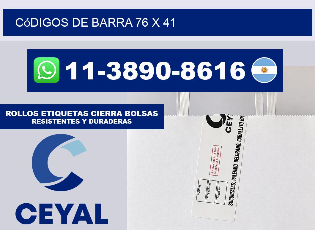códigos de barra 76 x 41