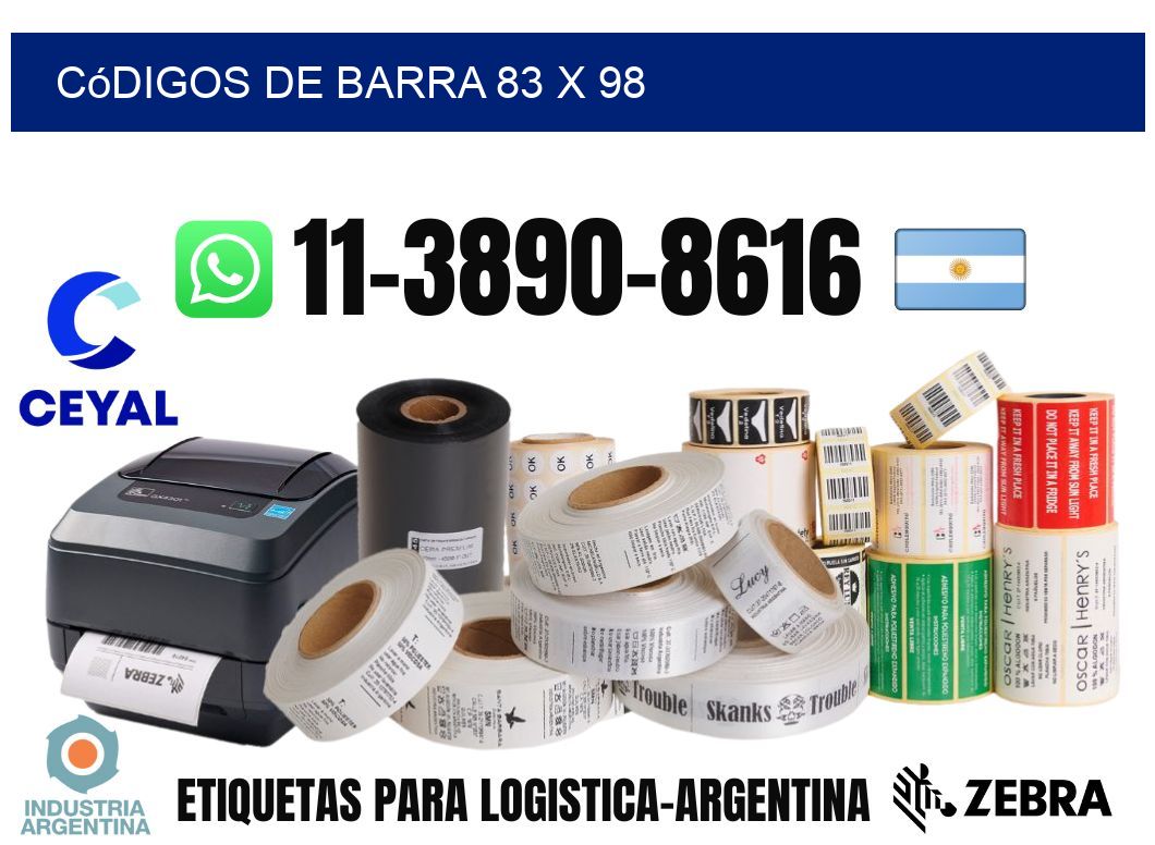 códigos de barra 83 x 98