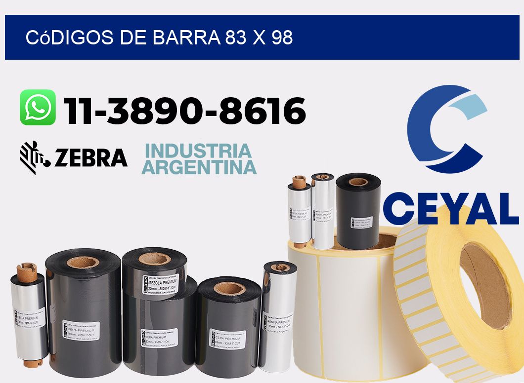 códigos de barra 83 x 98