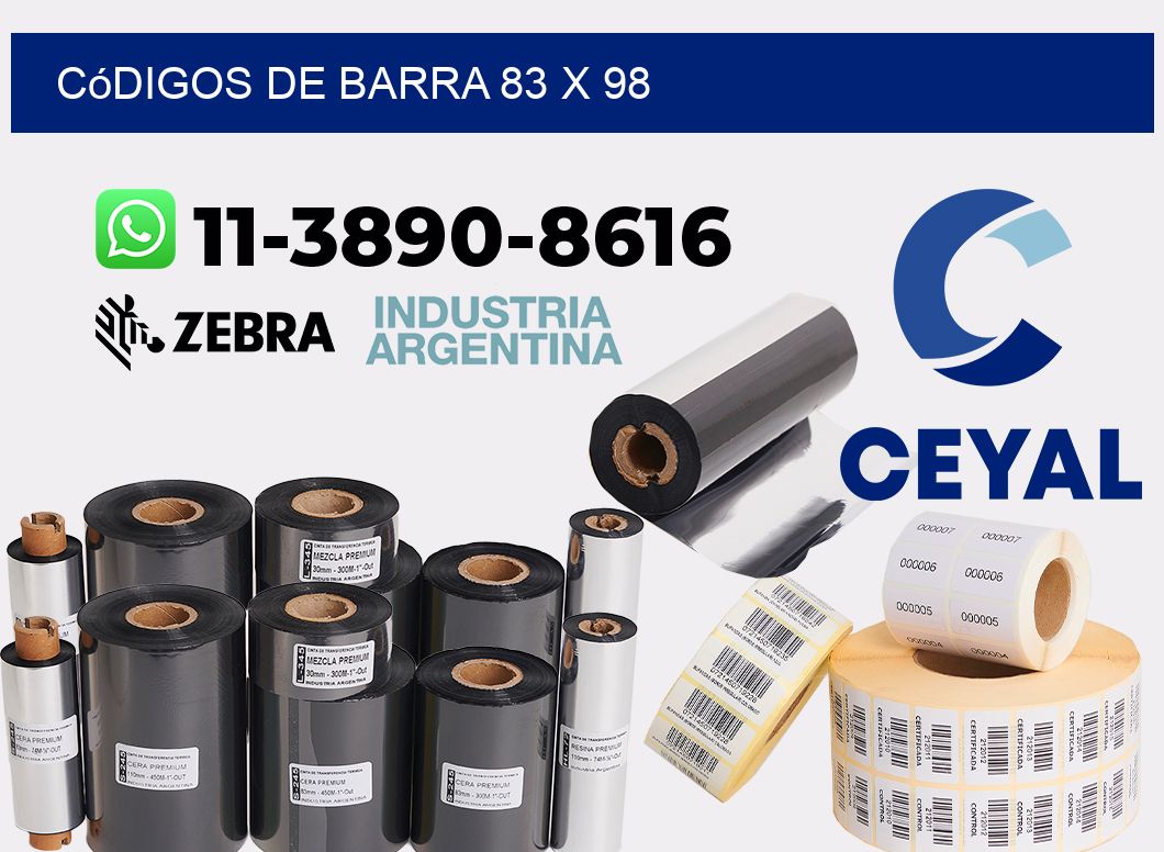 códigos de barra 83 x 98