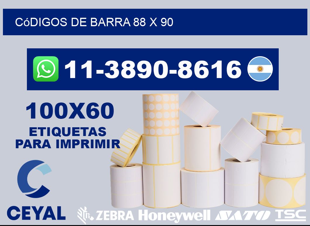 códigos de barra 88 x 90