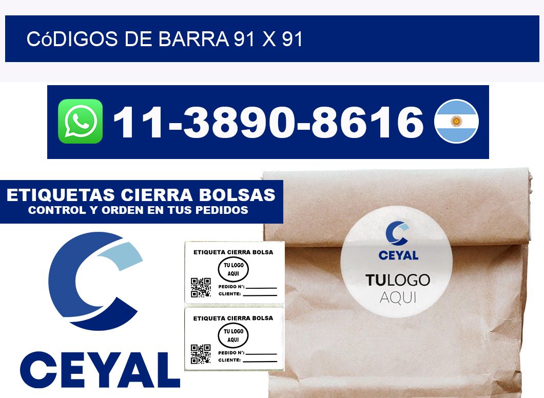 códigos de barra 91 x 91