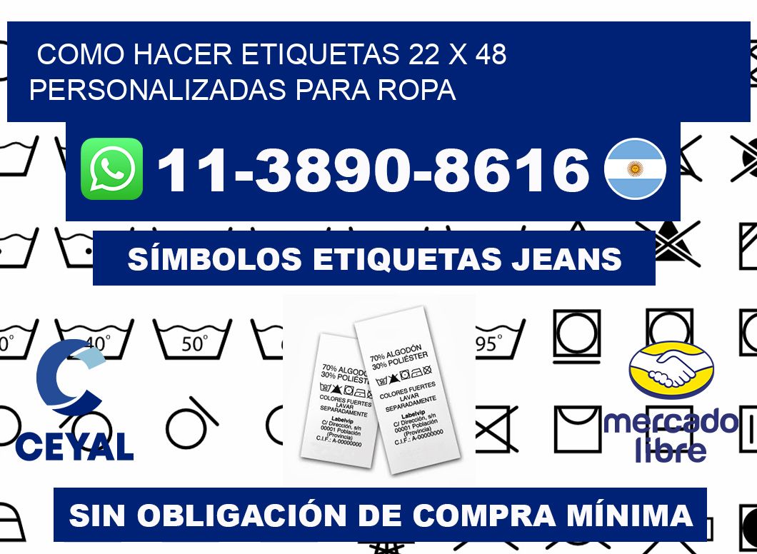 como hacer etiquetas 22 x 48 personalizadas para ropa