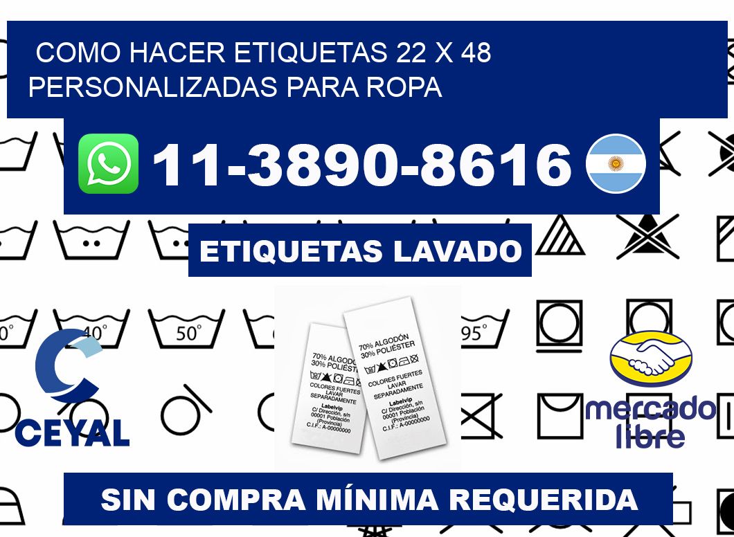 como hacer etiquetas 22 x 48 personalizadas para ropa