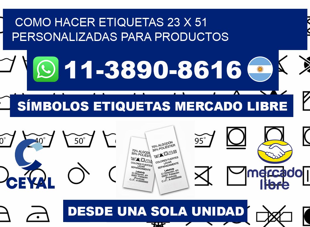 como hacer etiquetas 23 x 51 personalizadas para productos