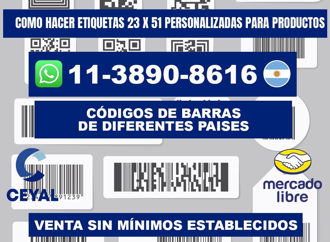 como hacer etiquetas 23 x 51 personalizadas para productos
