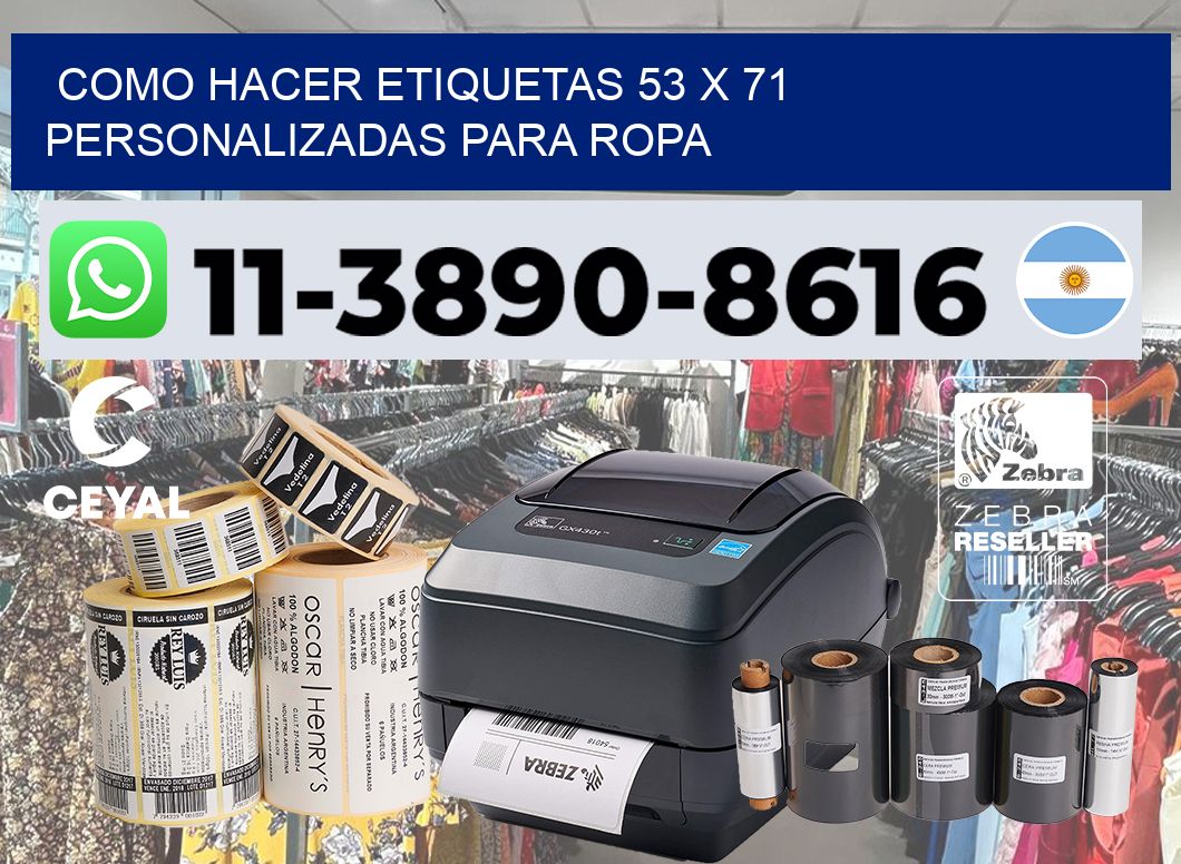 como hacer etiquetas 53 x 71 personalizadas para ropa