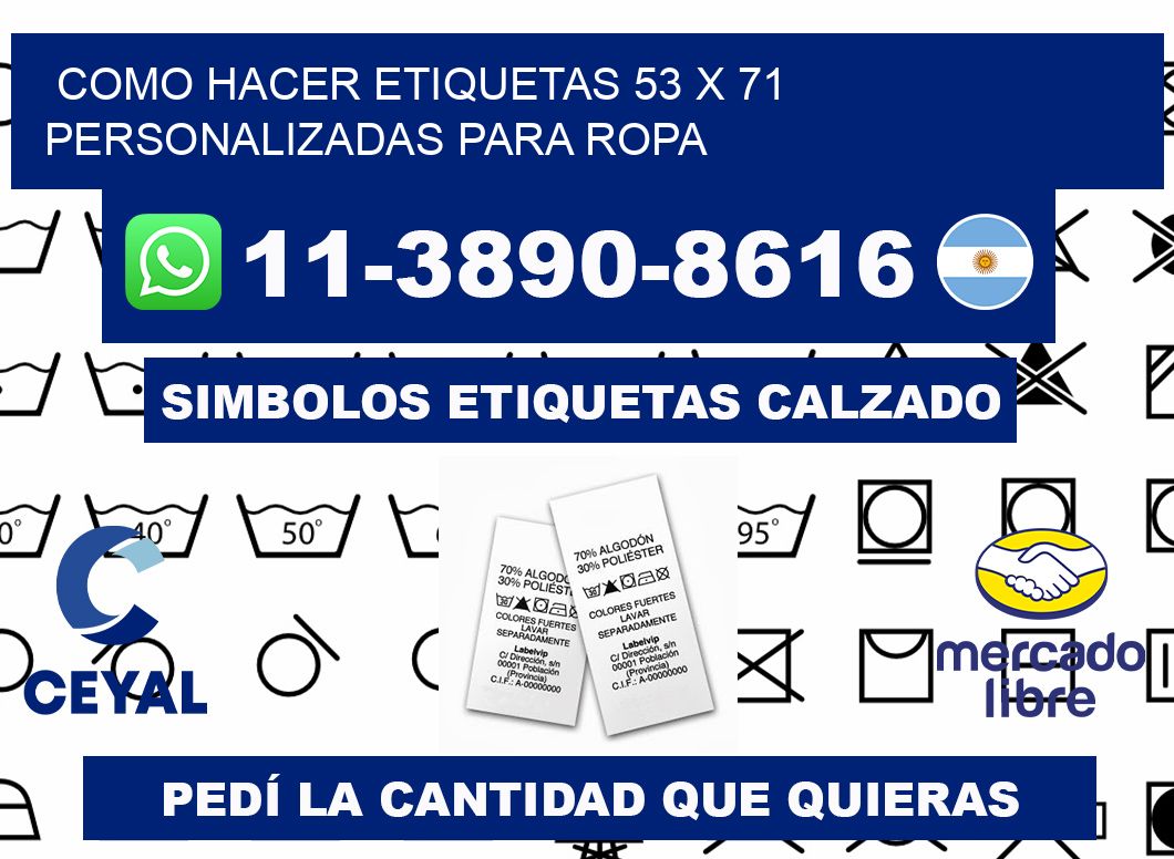 como hacer etiquetas 53 x 71 personalizadas para ropa