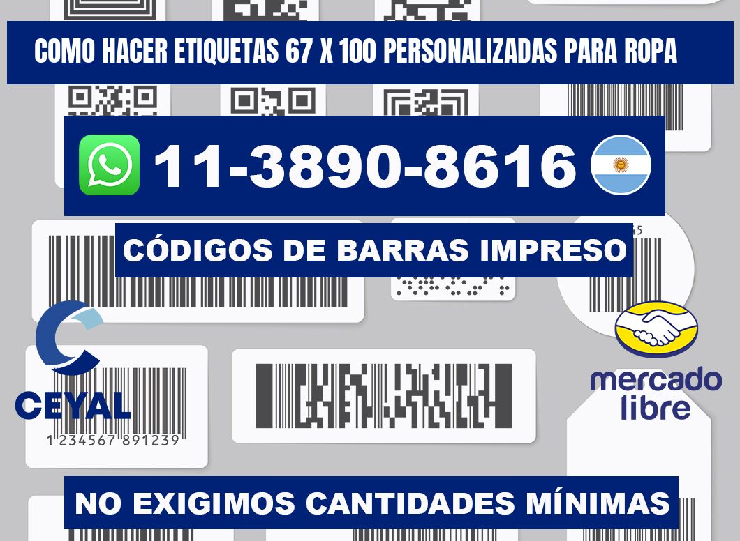 como hacer etiquetas 67 x 100 personalizadas para ropa