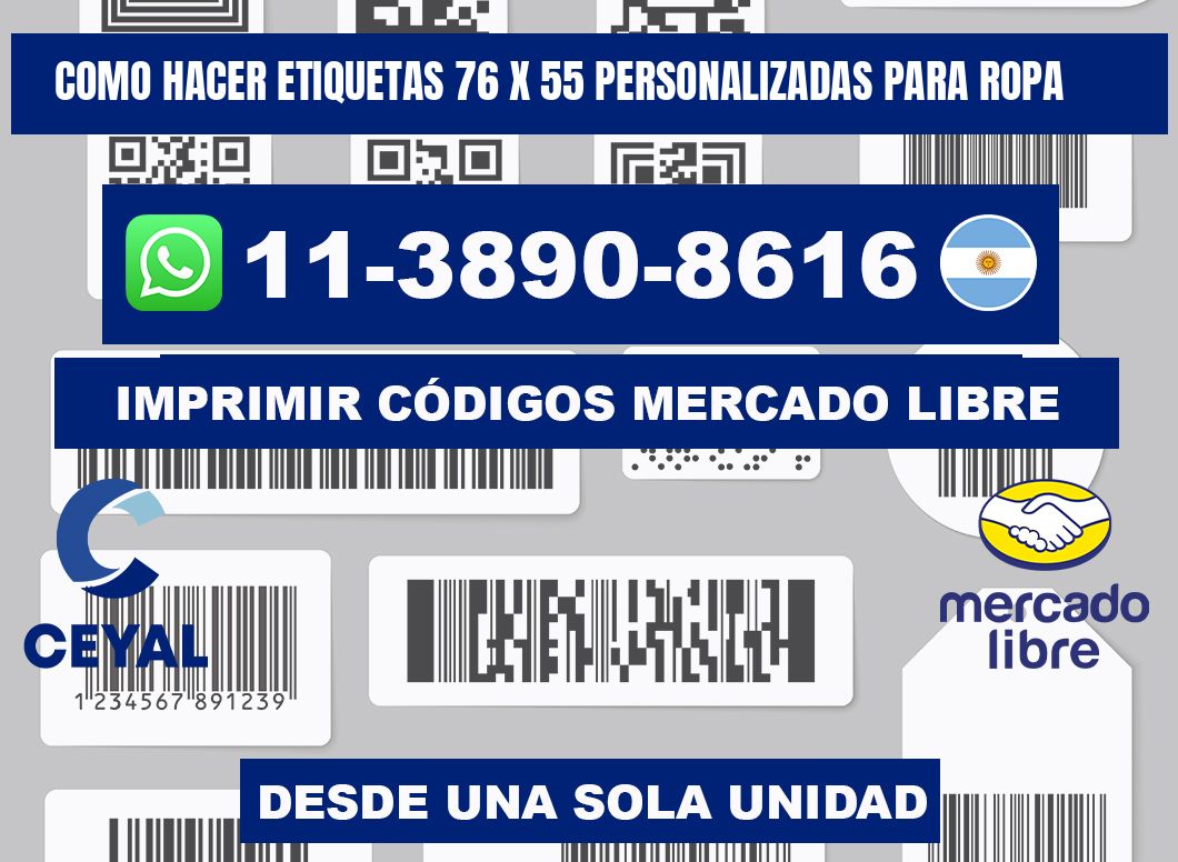 como hacer etiquetas 76 x 55 personalizadas para ropa