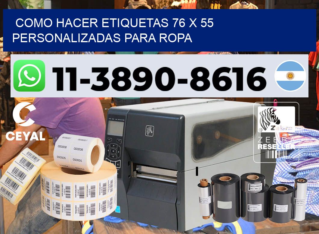 como hacer etiquetas 76 x 55 personalizadas para ropa