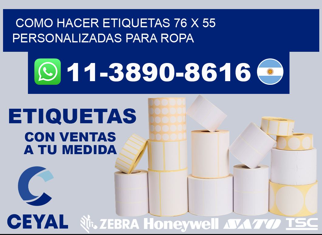 como hacer etiquetas 76 x 55 personalizadas para ropa