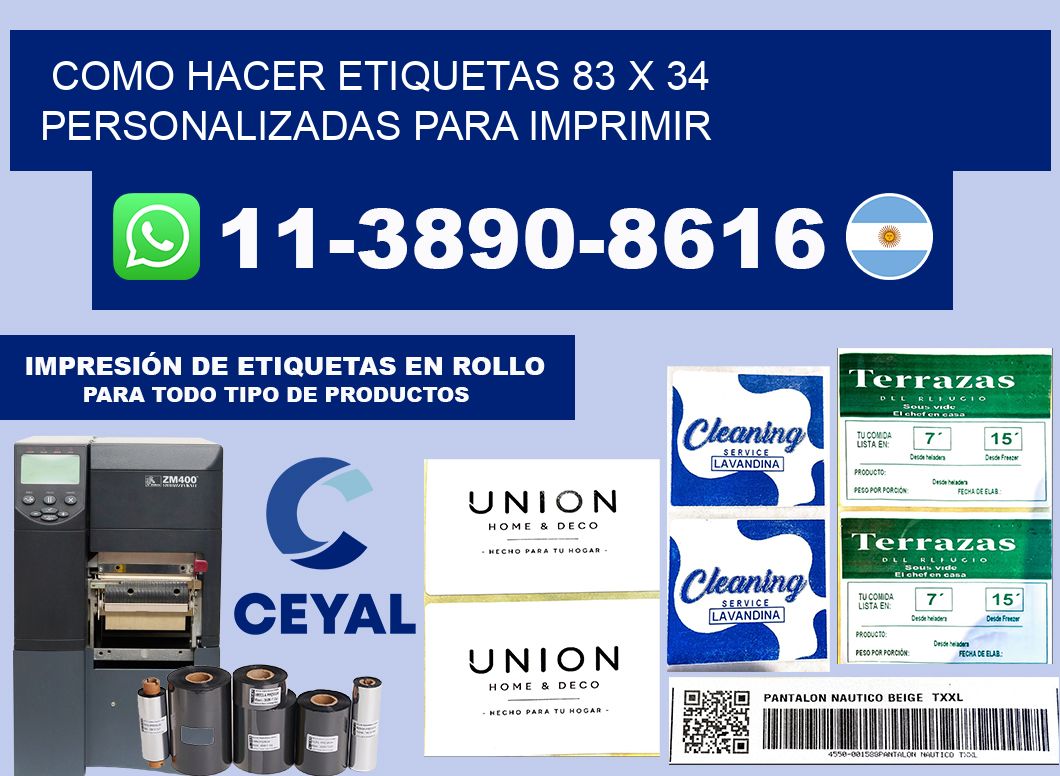 como hacer etiquetas 83 x 34 personalizadas para imprimir