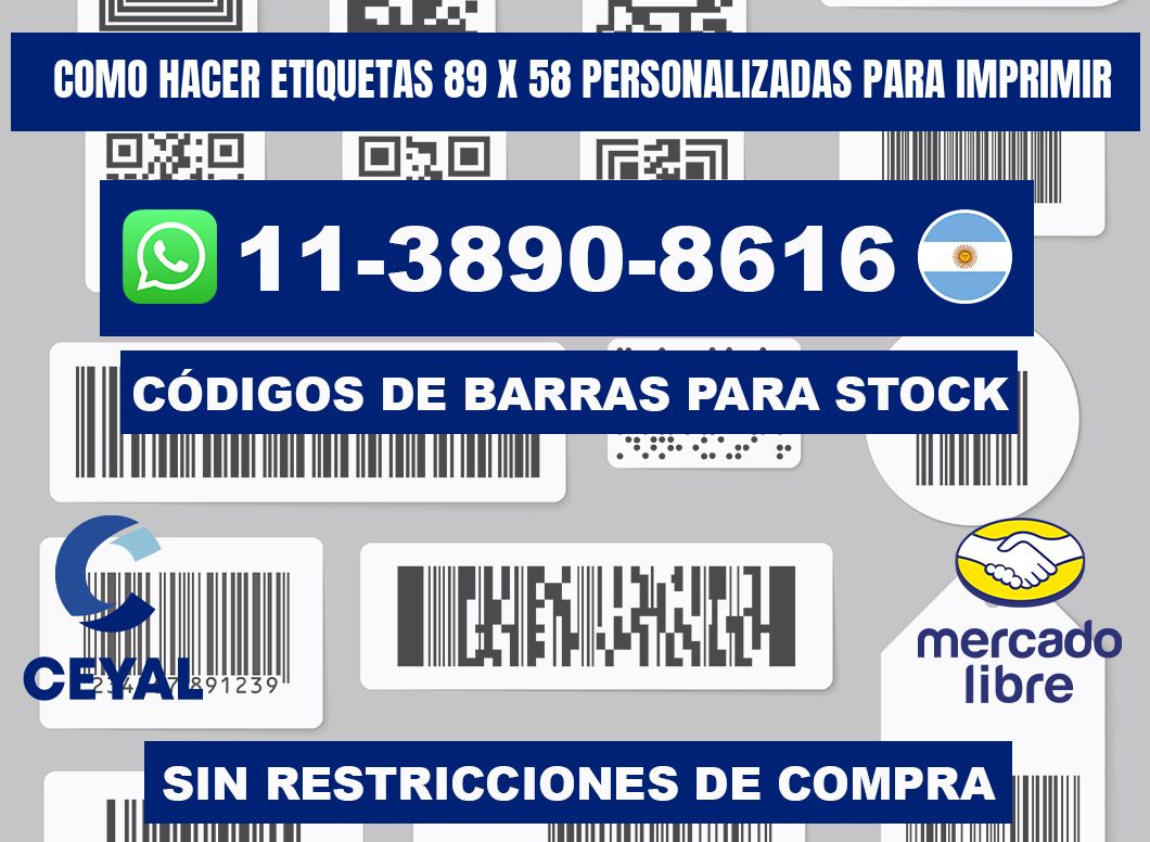 como hacer etiquetas 89 x 58 personalizadas para imprimir