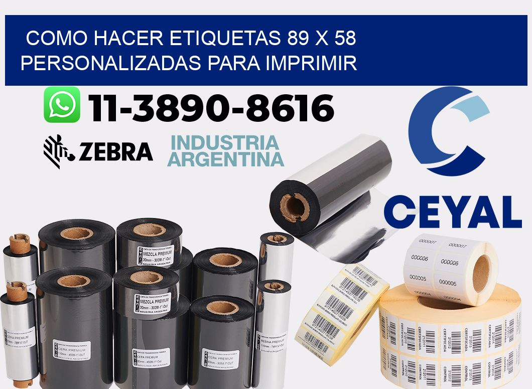como hacer etiquetas 89 x 58 personalizadas para imprimir