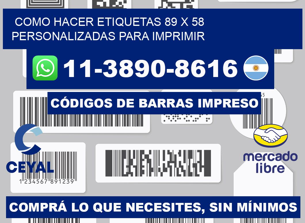 como hacer etiquetas 89 x 58 personalizadas para imprimir