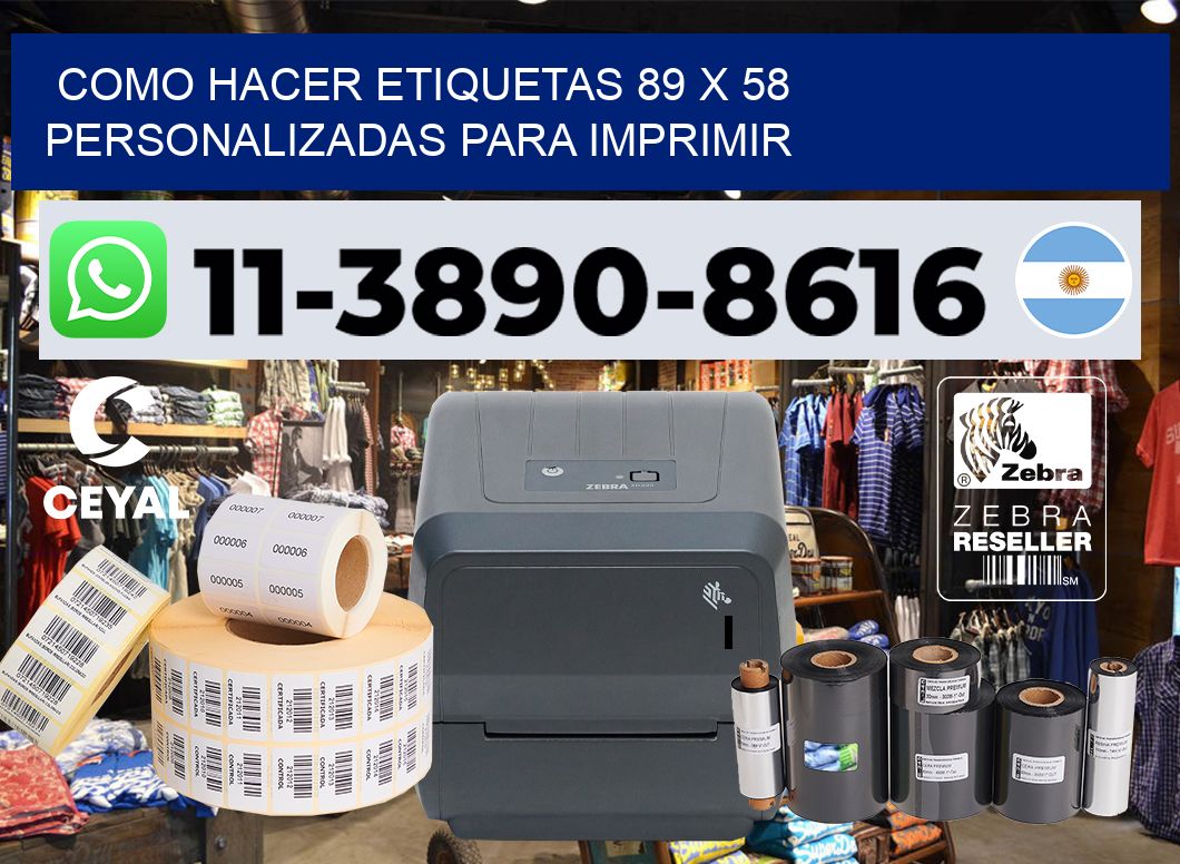 como hacer etiquetas 89 x 58 personalizadas para imprimir