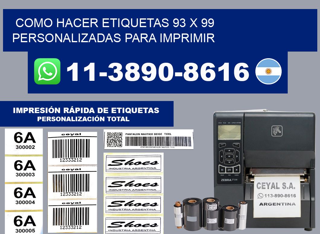 como hacer etiquetas 93 x 99 personalizadas para imprimir