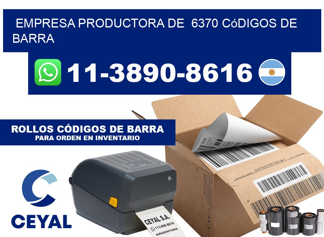 empresa productora de  6370 códigos de barra