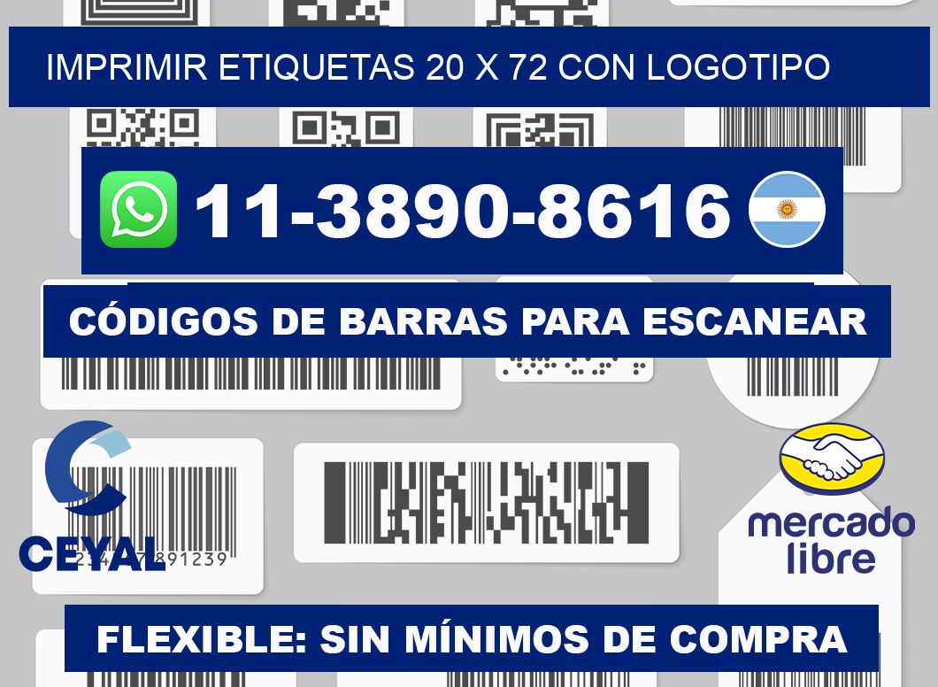 imprimir etiquetas 20 x 72 con logotipo