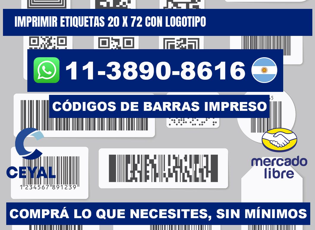 imprimir etiquetas 20 x 72 con logotipo