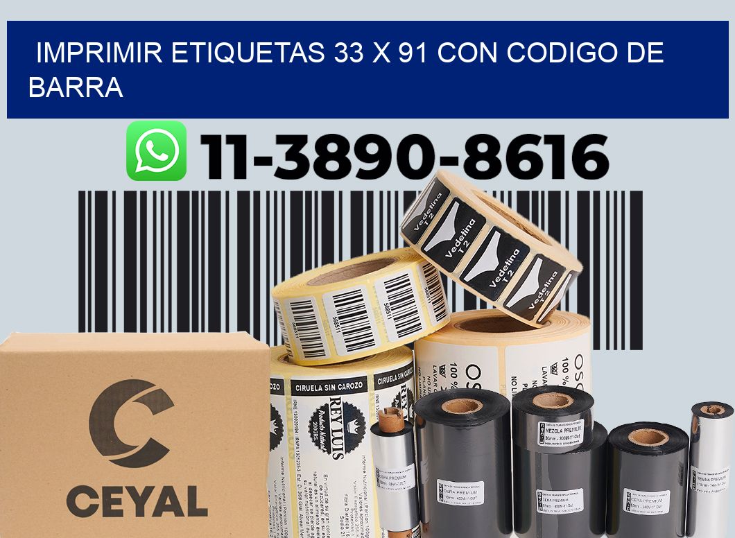 imprimir etiquetas 33 x 91 con codigo de barra
