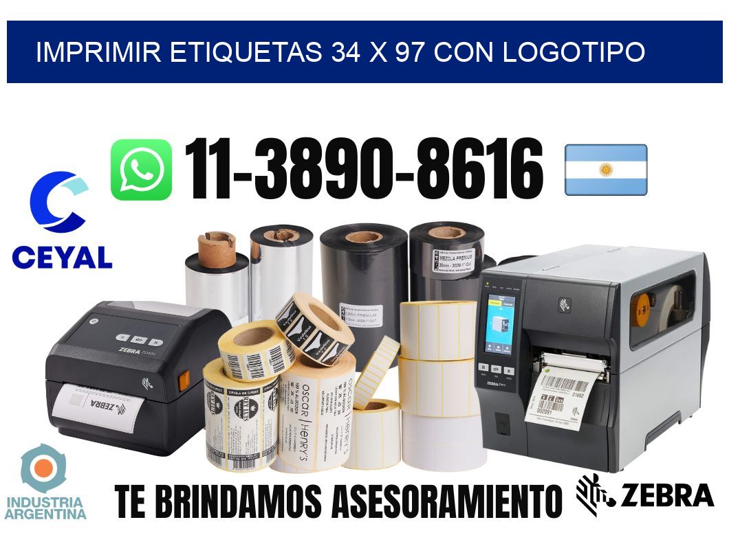 imprimir etiquetas 34 x 97 con logotipo
