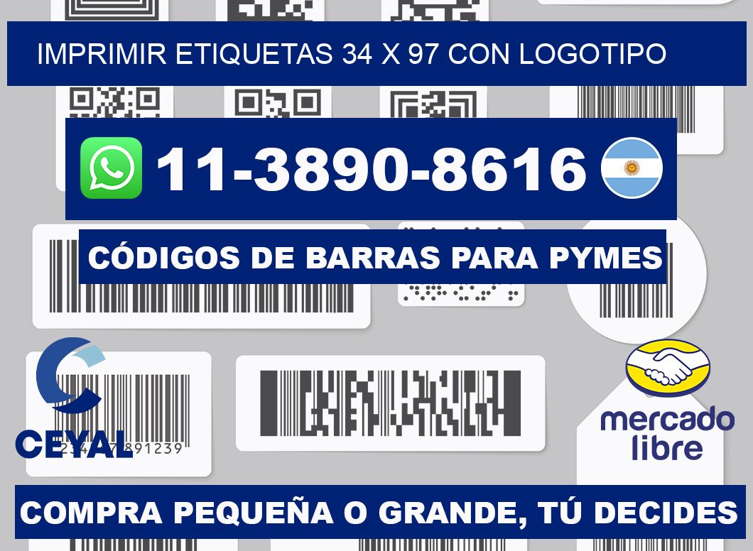 imprimir etiquetas 34 x 97 con logotipo