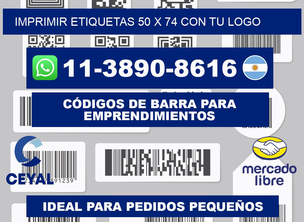 imprimir etiquetas 50 x 74 con tu logo