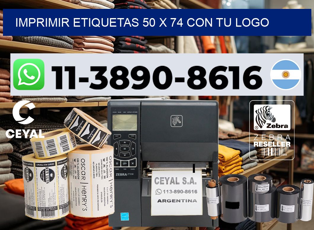imprimir etiquetas 50 x 74 con tu logo