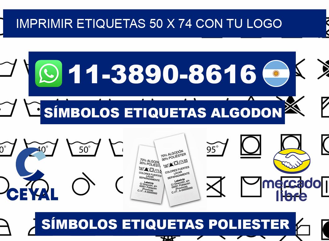 imprimir etiquetas 50 x 74 con tu logo