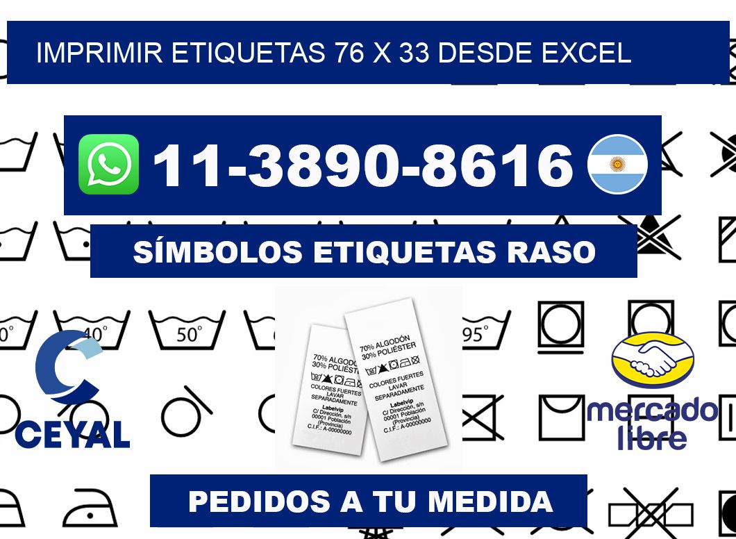imprimir etiquetas 76 x 33 desde excel