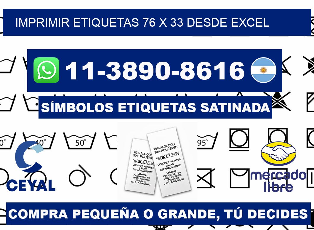 imprimir etiquetas 76 x 33 desde excel