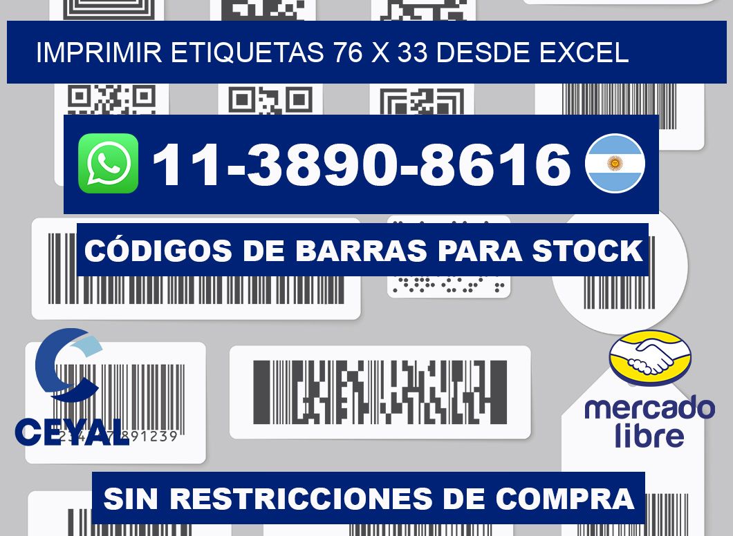 imprimir etiquetas 76 x 33 desde excel