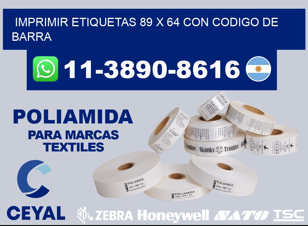 imprimir etiquetas 89 x 64 con codigo de barra