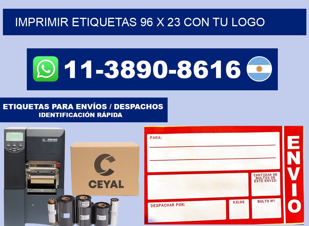 imprimir etiquetas 96 x 23 con tu logo