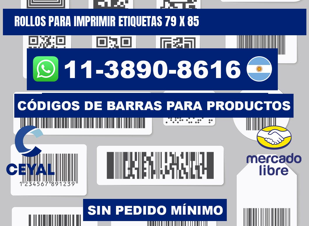 rollos para imprimir etiquetas 79 x 85