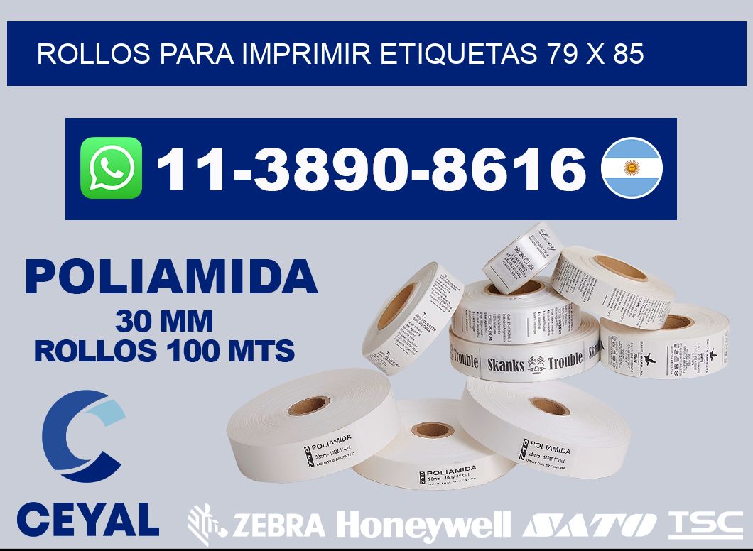 rollos para imprimir etiquetas 79 x 85