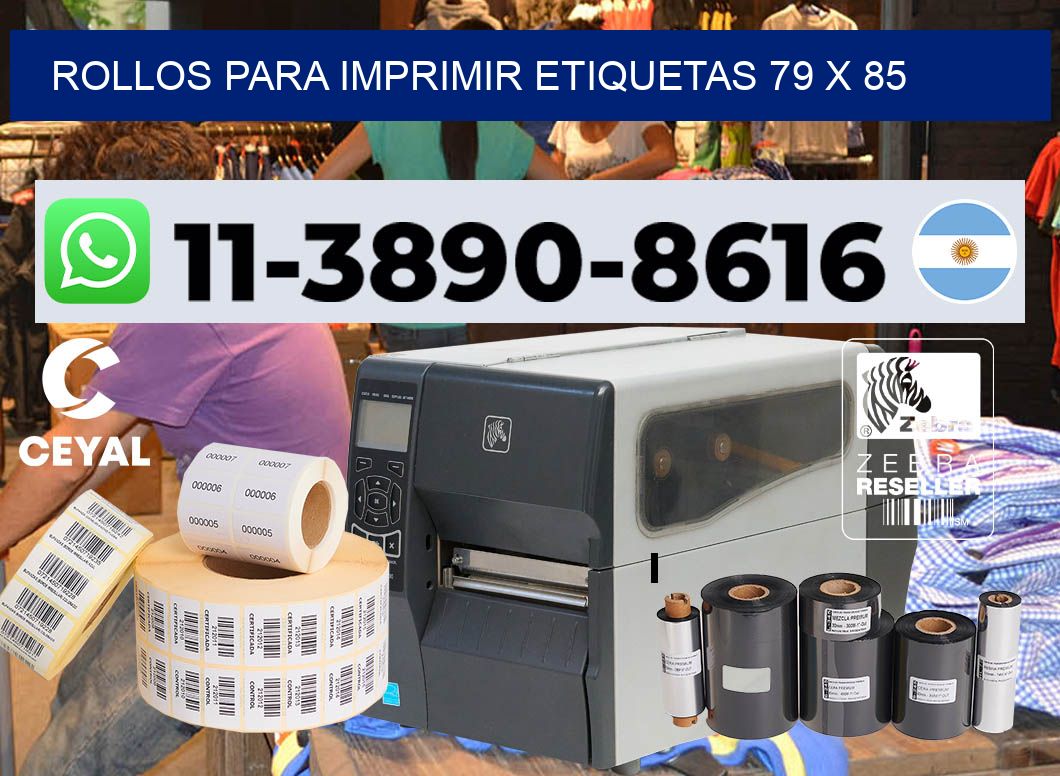 rollos para imprimir etiquetas 79 x 85